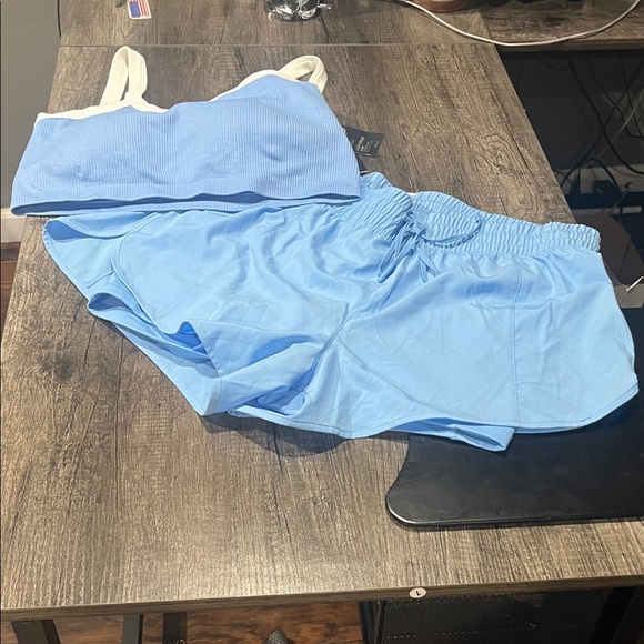 90 Degree By Reflex Blue and White Athletic Set - Picture 1 of 6